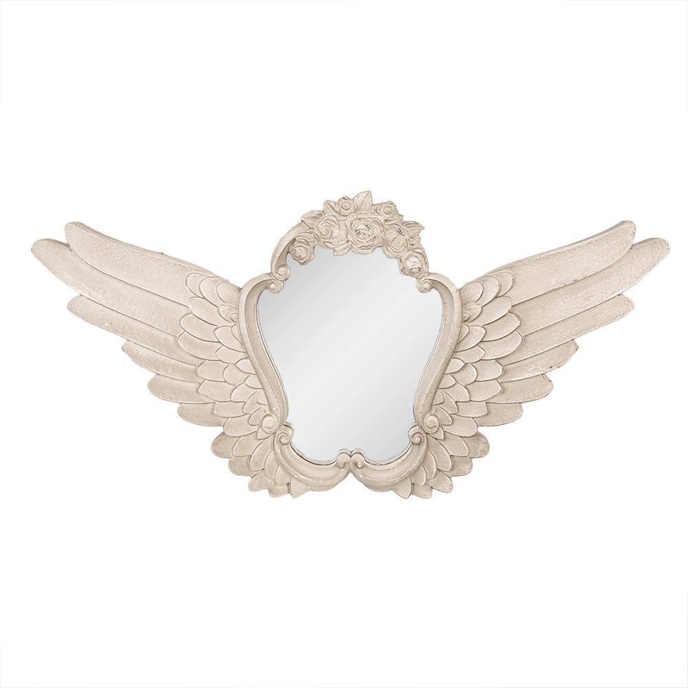 Wandspiegel 70x35 cm beige MDF