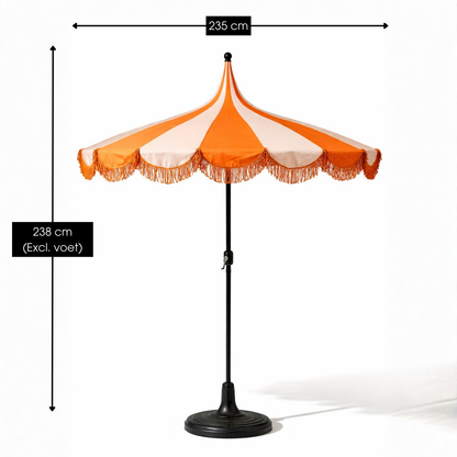 Parasol 235 cm oranje polyester