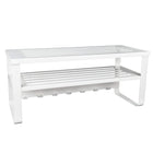 Gorillz Unify White Wall Coat Rack With Hat Shelf And 7 Hooks