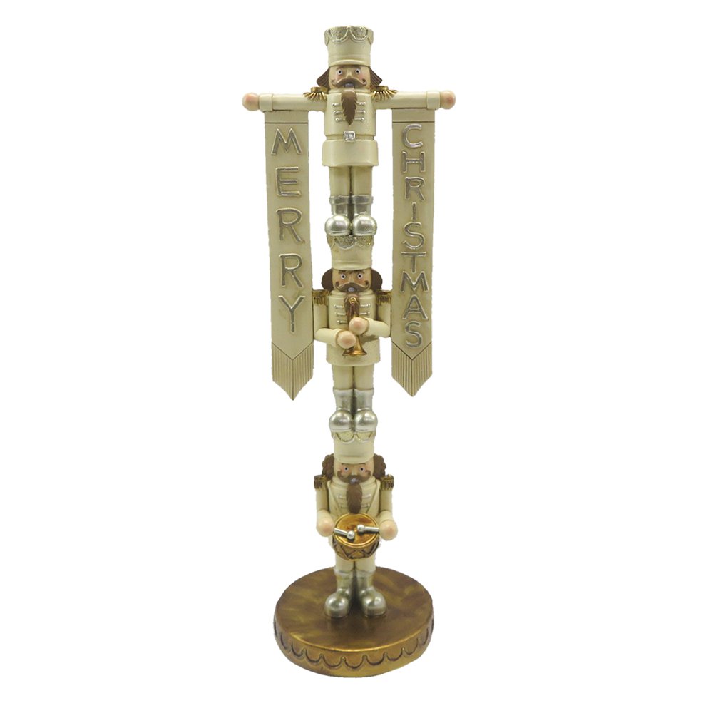 Nutcracker Figure 30 cm Beige Plastic Christmas Decoration