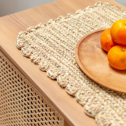 Placemat set 50x30 cm raffia