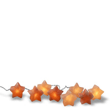 Himalaya Salt Dreams Battery-Operated Salt Light String, Star, 8 pieces, 44544, Orange