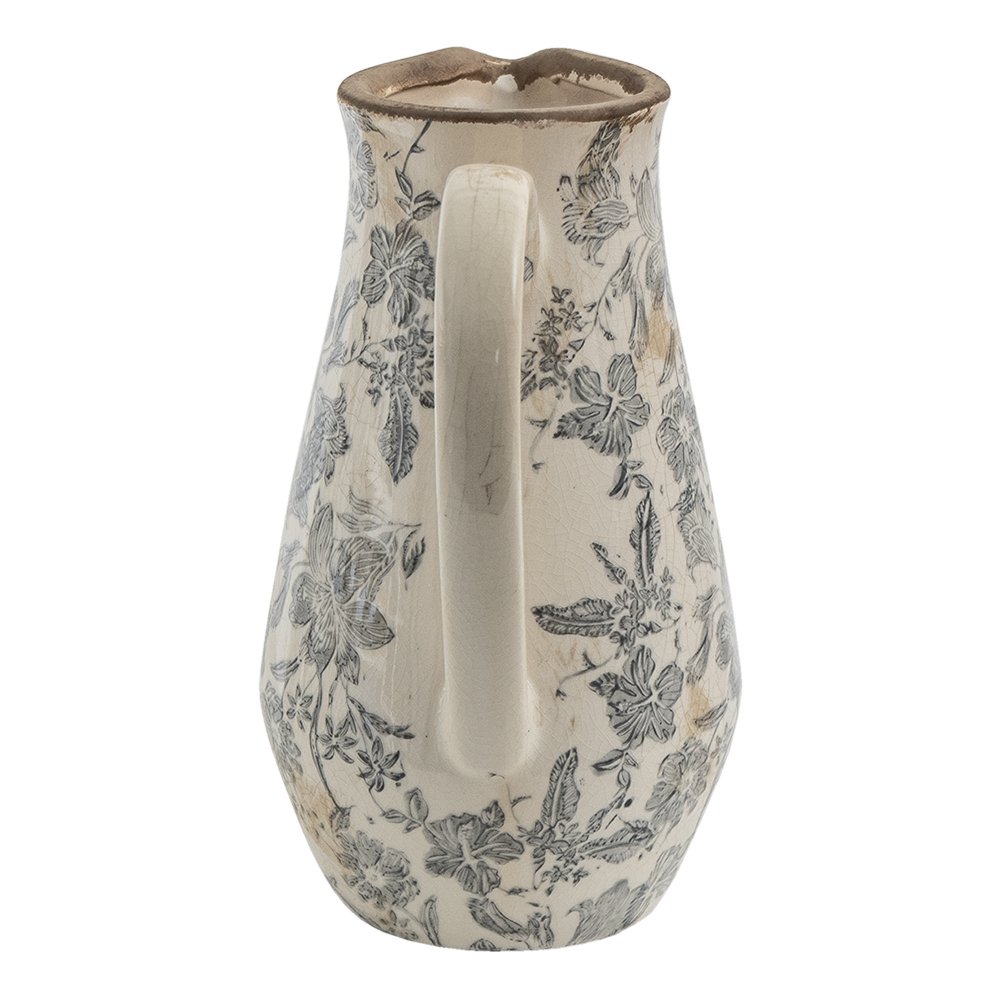 Vaas keramiek grijs beige 20x14x25 cm