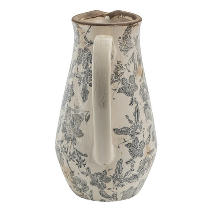Vaas keramiek grijs beige 20x14x25 cm