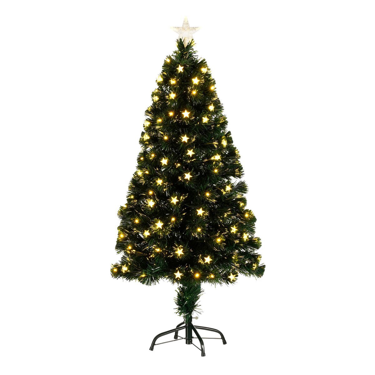 Mercury Kunstkerstboom met Fiber Optic LED Verlichting - H150 x Ø65 cm - Groen