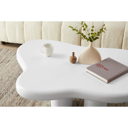 Coffee table 123x89 cm white