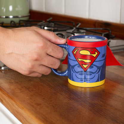 Mok Superman met cape 250 ml keramiek rood blauw
