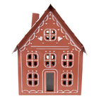 Decoratie huis met LED 27x19x32 cm bruin metaal