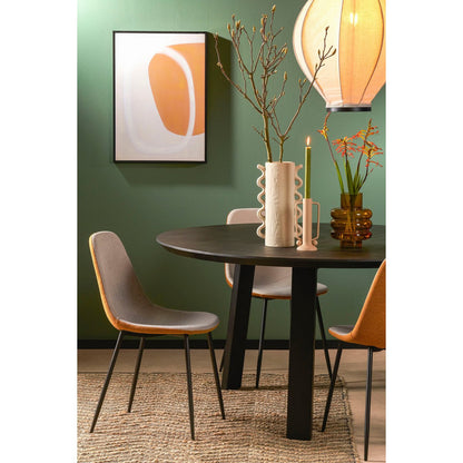 Eetkamerstoel Tallos beige oker gerecycled polyester