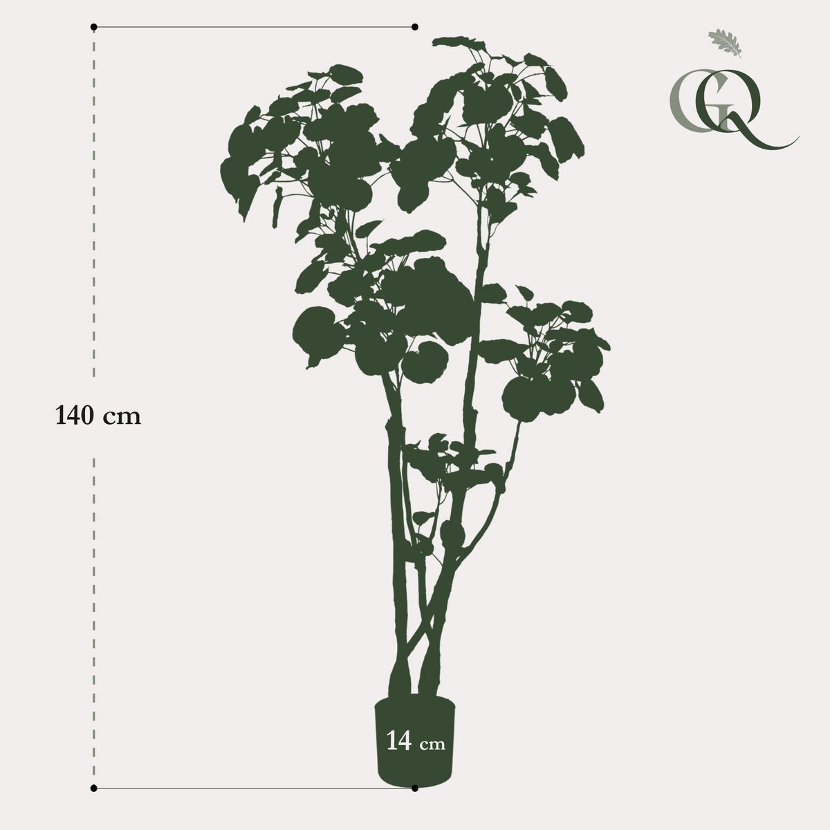 Kunstplant Polyscias Aralia 135 cm