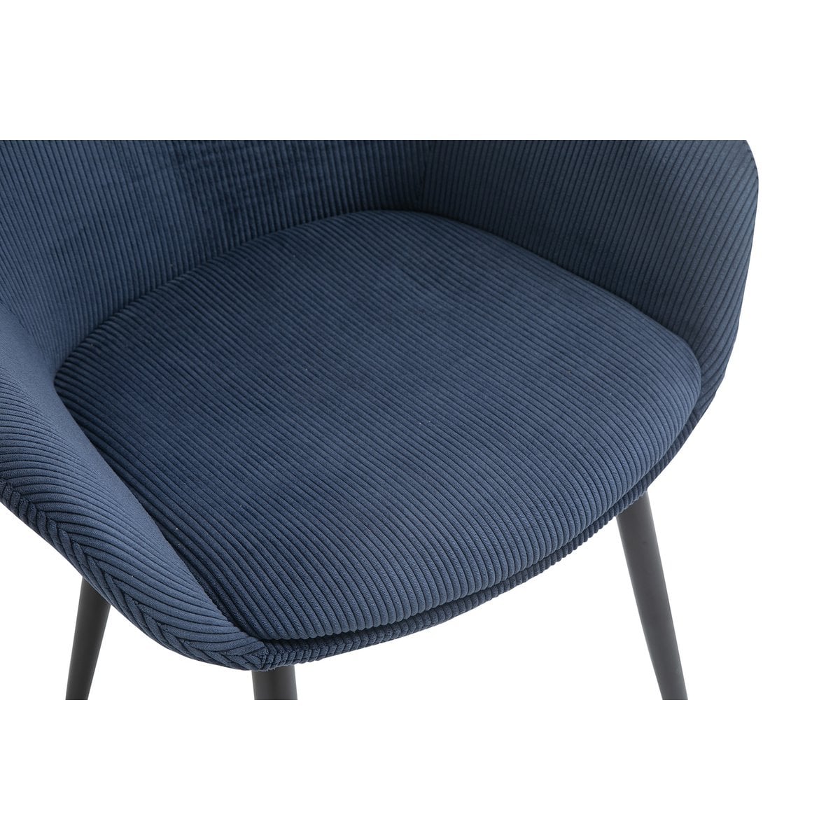 Fauteuil set 2 stuks donkerblauw corduroy 64x59x86 cm