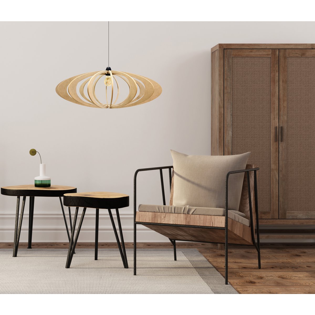 Hanglamp MDF Ø70 cm