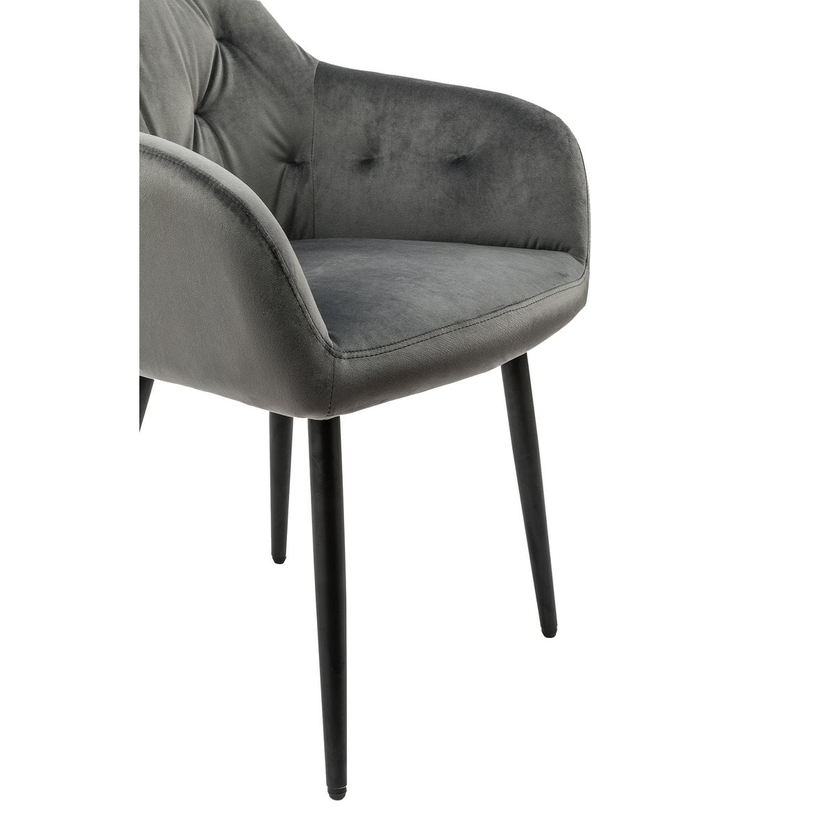 Fauteuil grijs fluweel