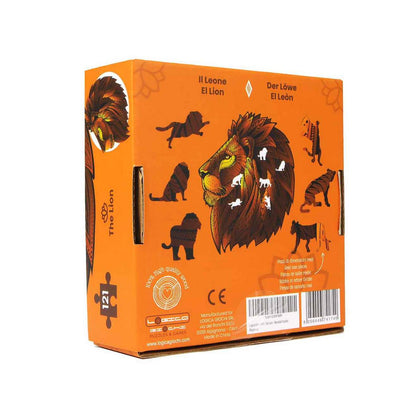 Houten legpuzzel leeuw 121 stukjes 24,7x28,5 cm