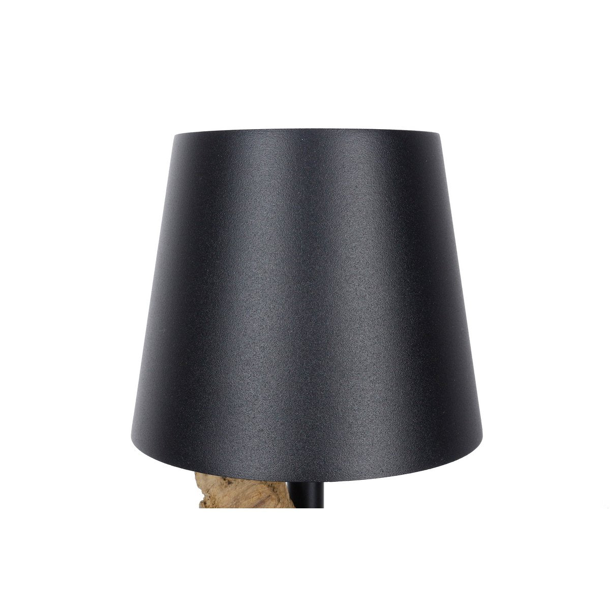 Tafellamp 29 cm hout metaal naturel zwart IP54