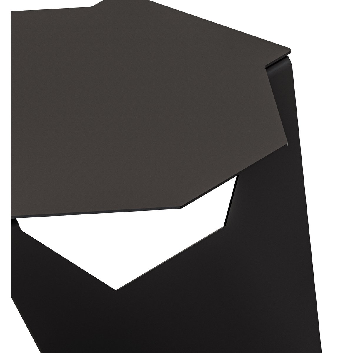Bijzettafel 50 cm diameter zwart MDF
