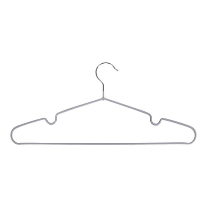 Massa Hangers set van 10 grijs metaal 41x4x18 cm