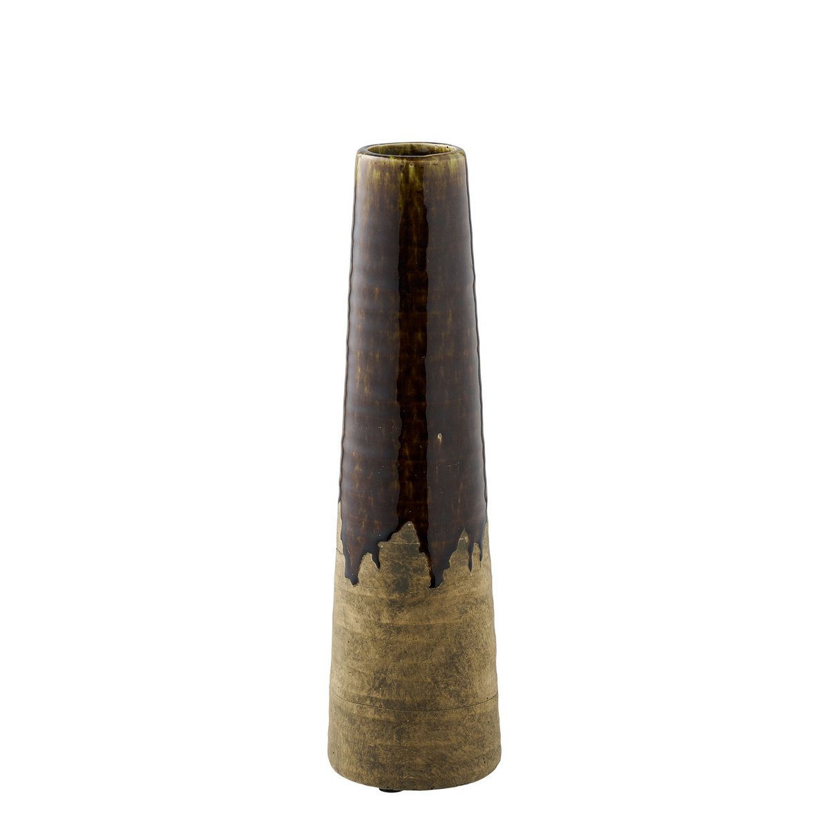 Vaas keramiek bruin ø11x39 cm