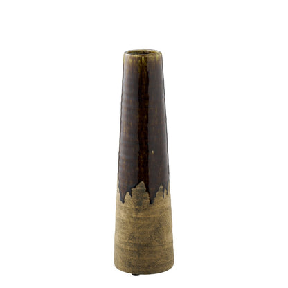 Vaas keramiek bruin ø11x39 cm