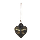Christmas Bauble Ø 14x13 cm Black Glass Christmas Tree Decoration