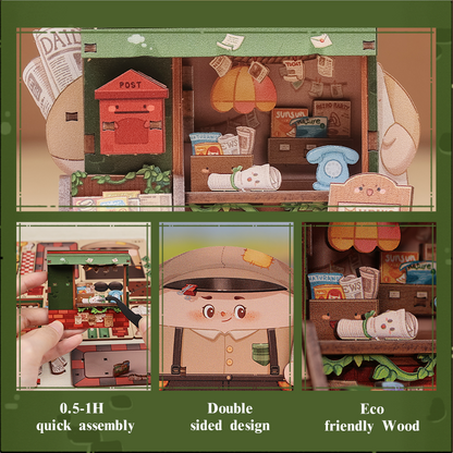 Houten puzzel 9,2x5,2x9,5 cm multiplex berkenhout