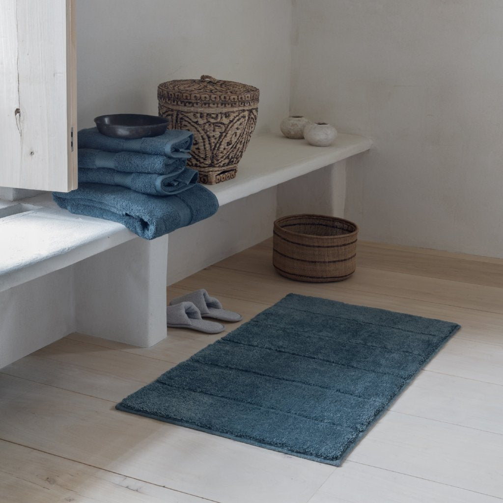 Badmat 60x100 cm blauw