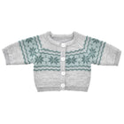 Knitted cardigan with patterns 45cm
