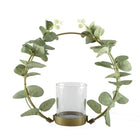 Decoratief object glas metaal groen 21x21x7.5 cm