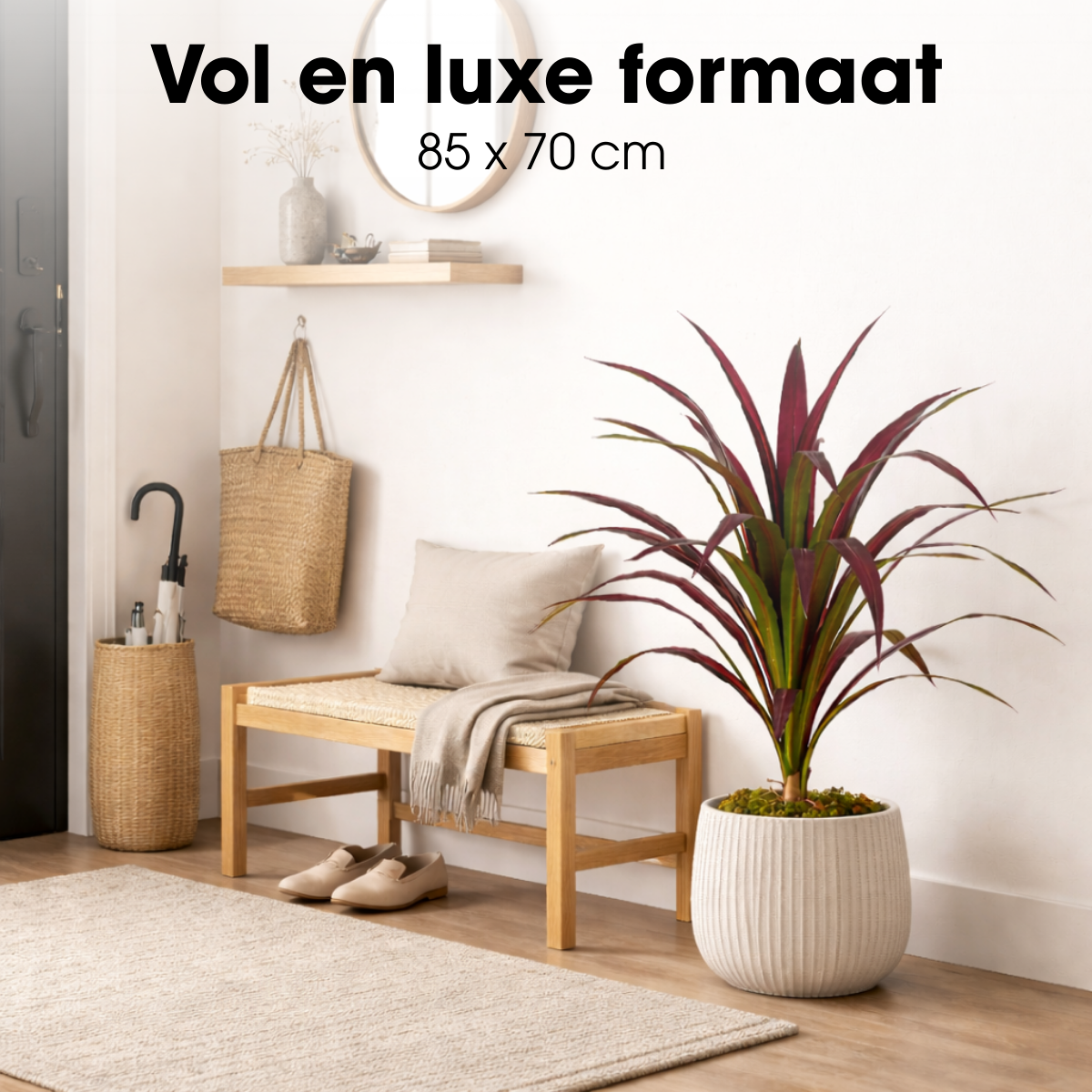 Kunstplant bananenboom 85 cm rood groen