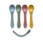 Babylepel set 4 stuks siliconen