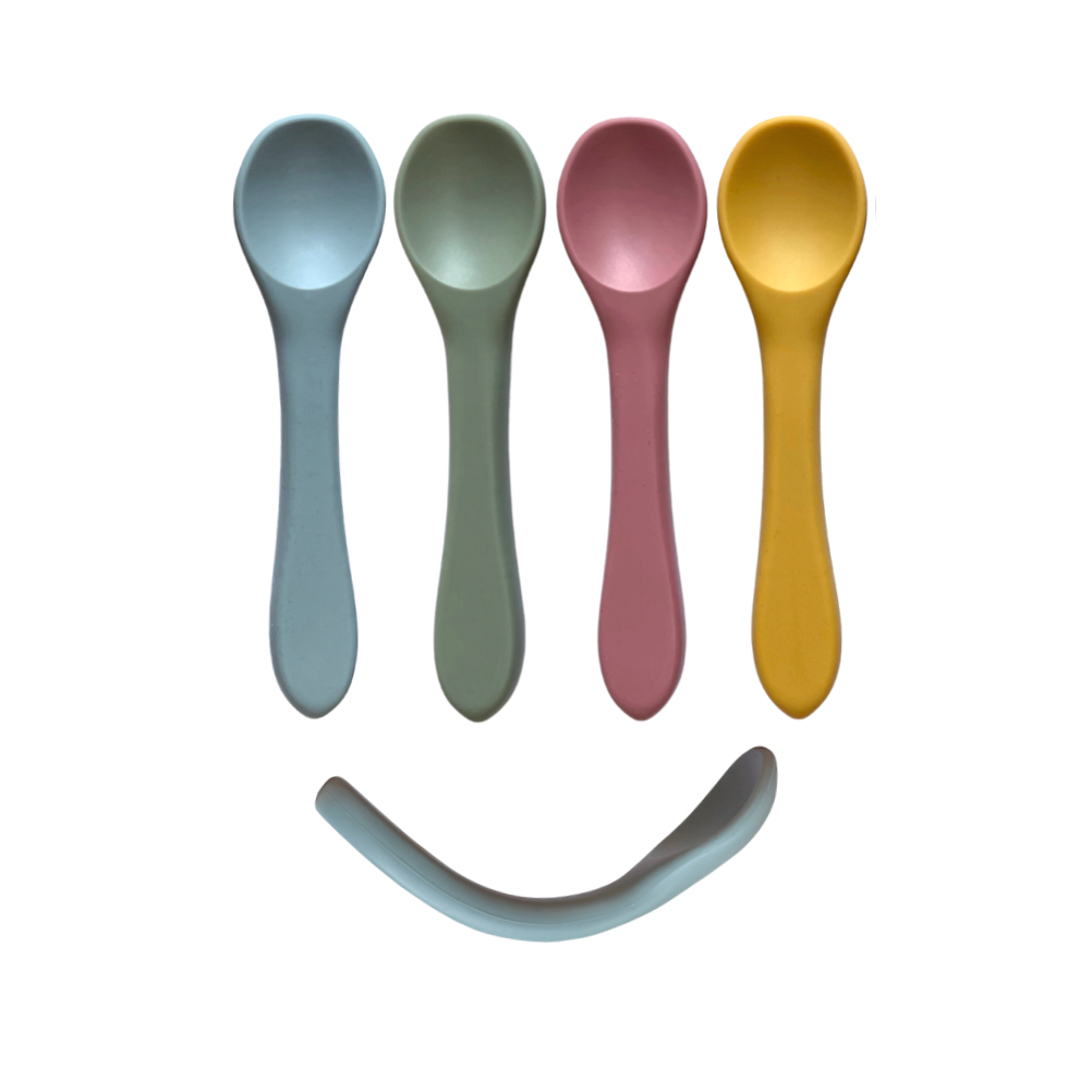 Babylepel set 4 stuks siliconen