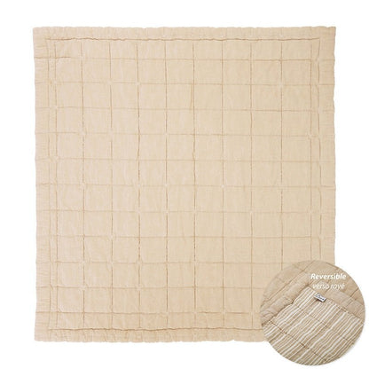 Babydeken 100x87 cm katoen beige