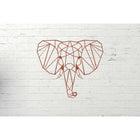Wall Decoration Elephant Rust Metal 38.1x43.4cm 141606