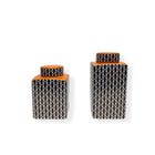 Porseleinen busje met deksel set A-stijl B-stijl oranje
