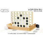 Vier op een rij spel hout 23.5x15x4 cm