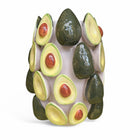 Handmade Avocado Vase with Rich Renaissance Influences
