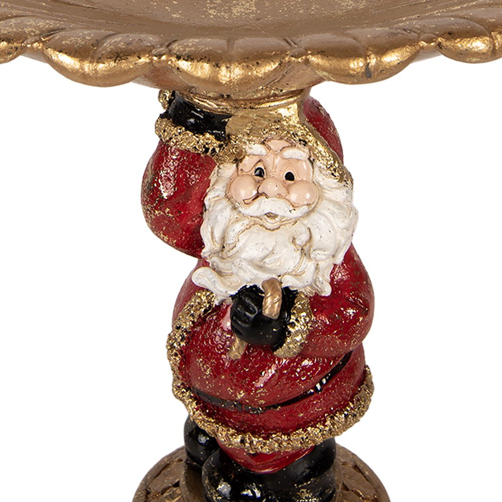Kerstman beeld 24x19x24 cm goudkunststof