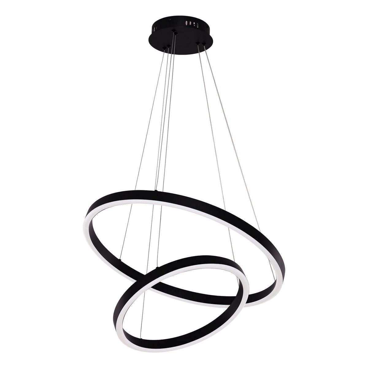 Hanglamp Neo Black 2 ringen 40 60 cm LED