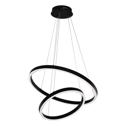 Hanglamp Neo Black 2 ringen 40 60 cm LED