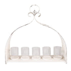 Theelichthouder 53x16x50 cm beige metaal glas