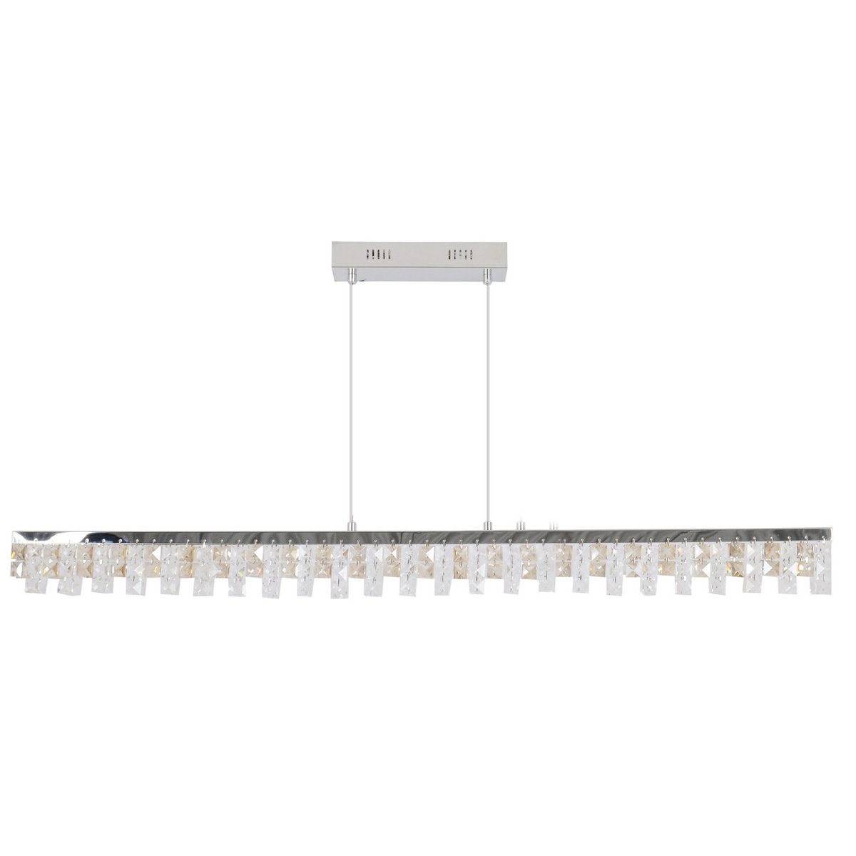 Hanglamp 120 cm acryl glas beige zwart zilver
