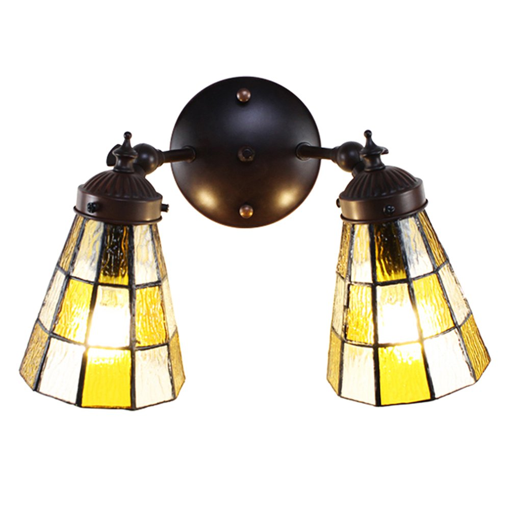 Wall Lamp Tiffany 30x23x23 cm Brown Glass Wall Light