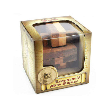 Houten puzzel 8x8x8 cm teakhout
