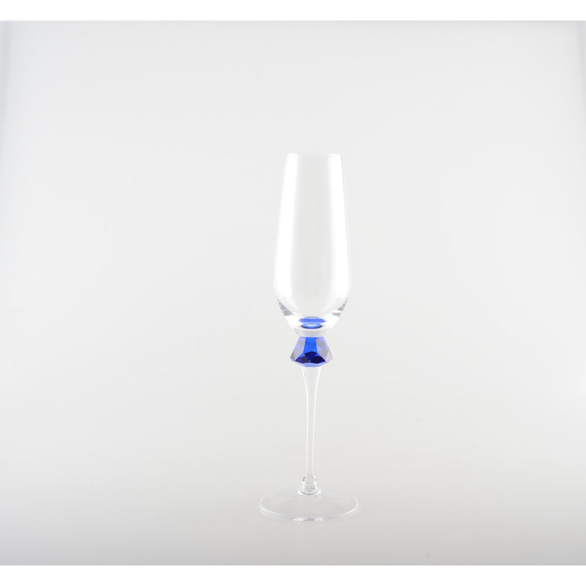 Champagne fluiten set van 4 diamantvoet gekleurd