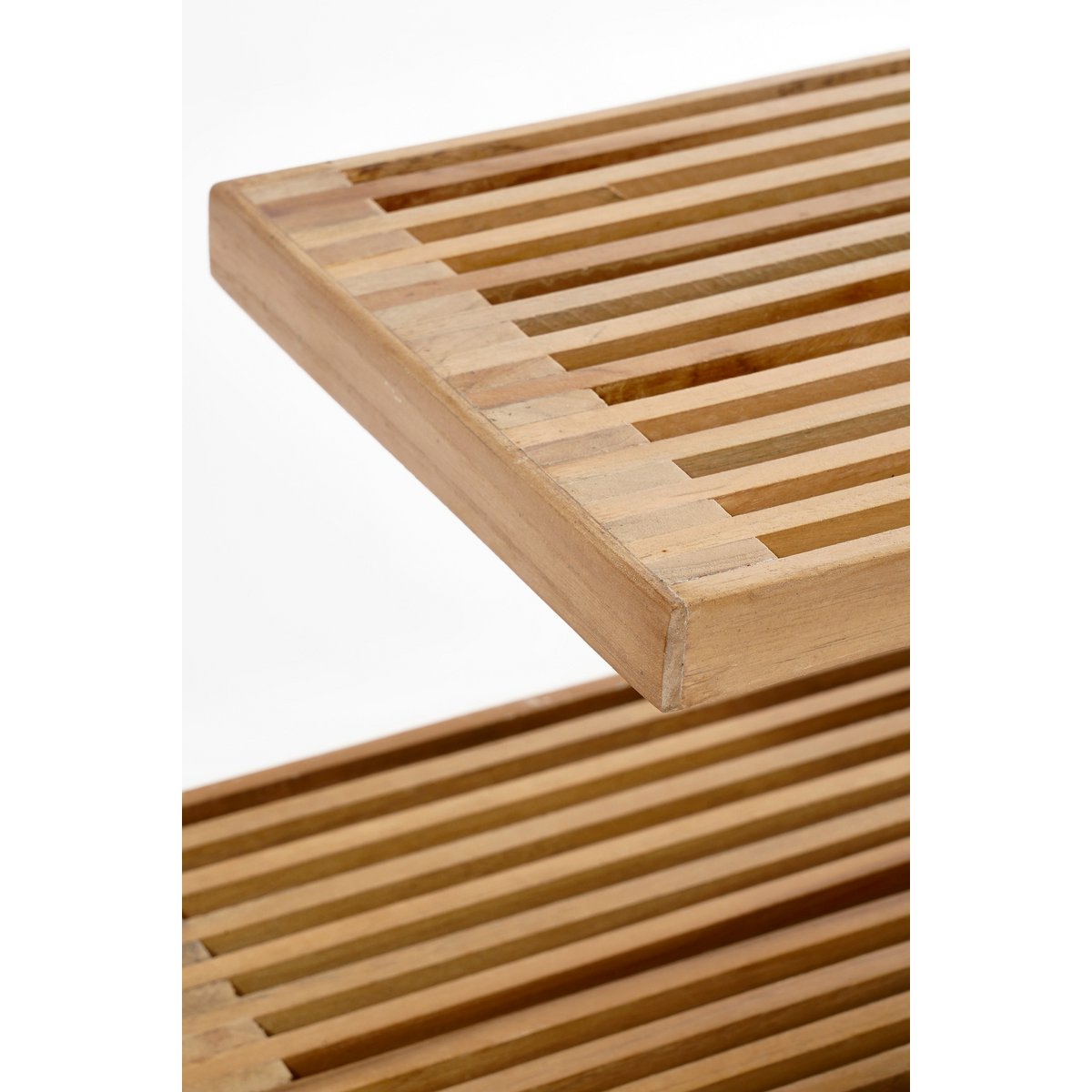 Wandplank zwevend set van 2 gerecycled hout bruin