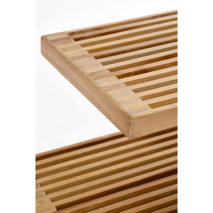 Wandplank zwevend set van 2 gerecycled hout bruin