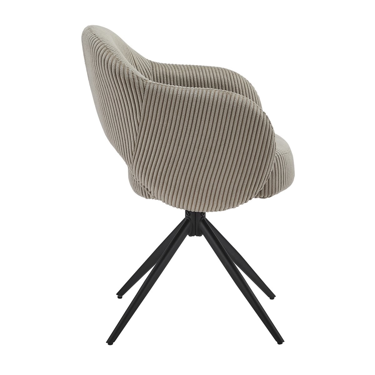 Armstoel Cord-Optics lichtgrijs