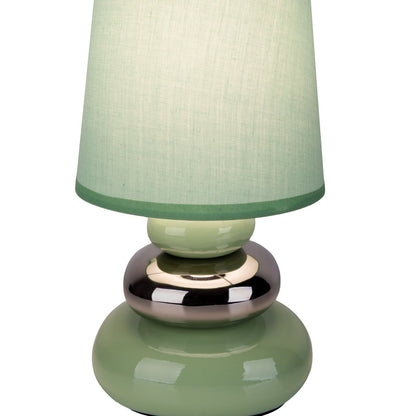 Ceramic table lamp "Stoney" Mint - Classic - Table Lay - - Mint - E14 - No information