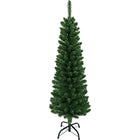 Kunstkerstboom smal 120 cm PVC metalen standaard
