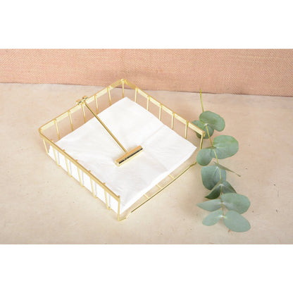 Draadhanddoekhouder goud roestvrij staal 18x18x7 cm